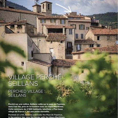 Au Coeur De Seillans, Charmant Logement, Grande Terrasse Et Panorama Exterior photo